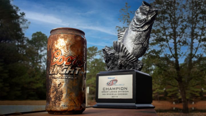 A unique keepsake: The tournament trophy paired with the old Coors Light can, a symbol of karma at work during the author’s memorable victory. A unique keepsake: The tournament trophy paired with the old Coors Light can, a symbol of karma at work during the author’s memorable victory.