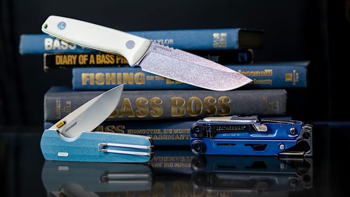 Leatherman debuts a new line of premium knives for EDC and backcountry adventures, including the Trac fixed blade and Blazer folding knife. Leatherman debuts a new line of premium knives for EDC and backcountry adventures, including the Trac fixed blade and Blazer folding knife.