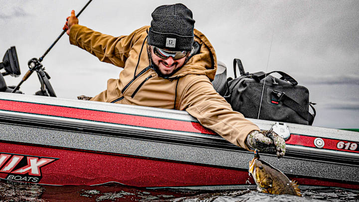 It's easier to smile through the cold when the late season smallmouth bass are biting! It's easier to smile through the cold when the late season smallmouth bass are biting!