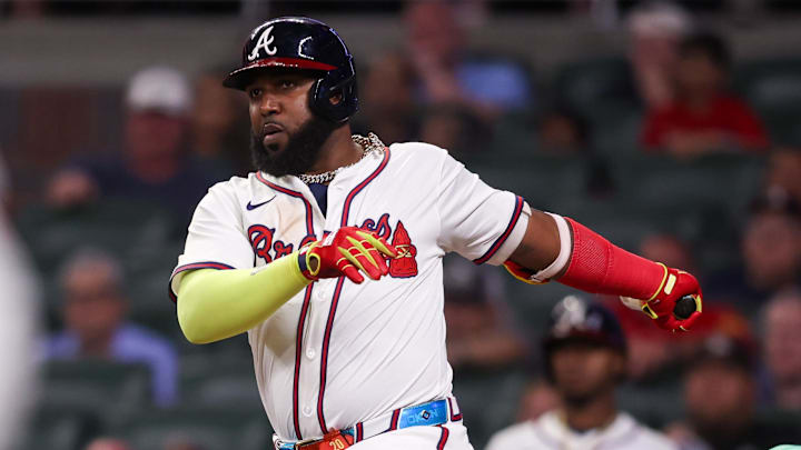 Atlanta Braves designated hitter Marcell Ozuna Atlanta Braves designated hitter Marcell Ozuna