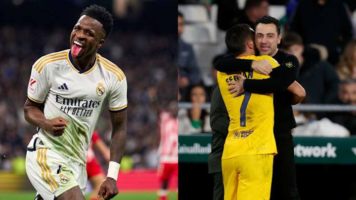 Vini celebrating, Xavi getting the badge in Vini celebrating, Xavi getting the badge in