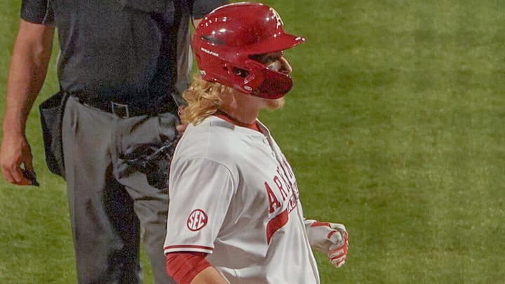 Arkansas Razorbacks' Zack Stewart against the Little Rock Trojans. Arkansas Razorbacks' Zack Stewart against the Little Rock Trojans.