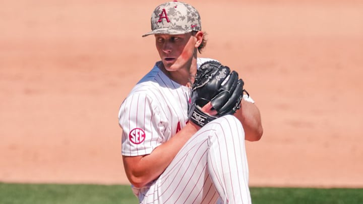 Arkansas Razorbacks Cole Gibler against Ole Miss.