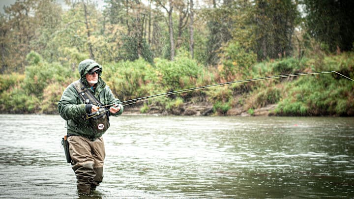 A fly angler dialed in regardless of the conditions. A fly angler dialed in regardless of the conditions.