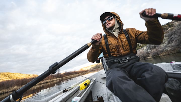 Adjustable waders that can be converted from pants to a bib. 