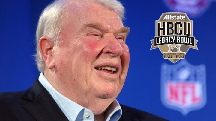 Feb 3, 2011; Dallas, TX, USA; NFL former head coach John Madden during the Madden most valuable protectors award press conference at the Sheraton in downtown Dallas.