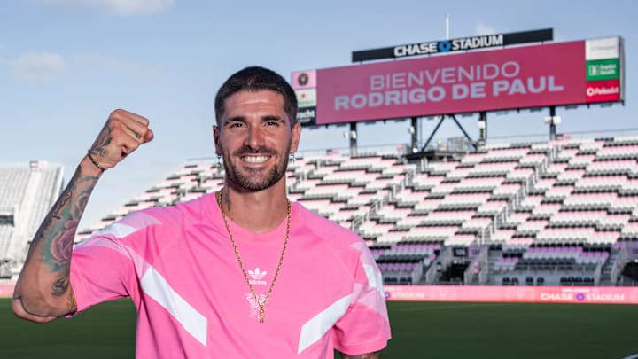 Rodrigo De Paul will be unveiled as an Inter Miami player against FC Cincinnati on Saturday night. 