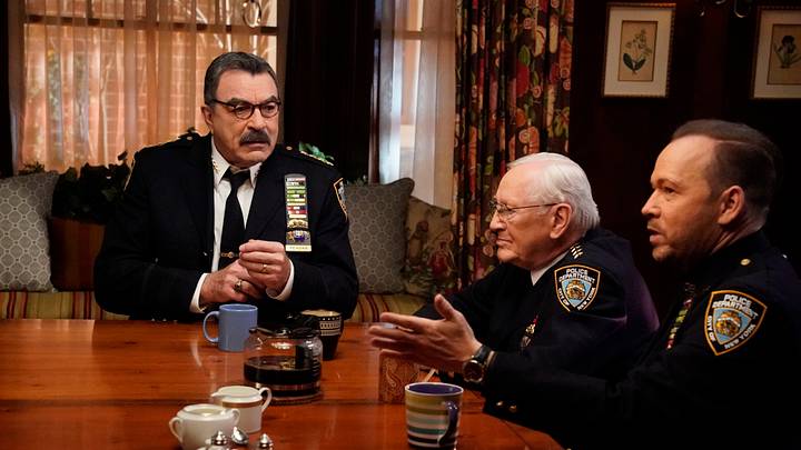 "Fog of War" -- Danny and Baez work with Texas Ranger Waylon Gates (Lyle Lovett) when they are put on a case to find the Lone Star Killer. Also, after Eddie's partner, Officer James Addison (Justin Cunningham), mistakenly shoots an undercover cop, internal affairs accuses Jamie of not supervising properly, and Frank speaks with Officer Addison about why he shouldn't turn in his shield, on BLUE BLOODS, Friday, Feb. 14 (10:00-11:00 PM, ET/PT) on the CBS Television Network. Pictured: Tom Selleck as "Fog of War" -- Danny and Baez work with Texas Ranger Waylon Gates (Lyle Lovett) when they are put on a case to find the Lone Star Killer. Also, after Eddie's partner, Officer James Addison (Justin Cunningham), mistakenly shoots an undercover cop, internal affairs accuses Jamie of not supervising properly, and Frank speaks with Officer Addison about why he shouldn't turn in his shield, on BLUE BLOODS, Friday, Feb. 14 (10:00-11:00 PM, ET/PT) on the CBS Television Network. Pictured: Tom Selleck as
