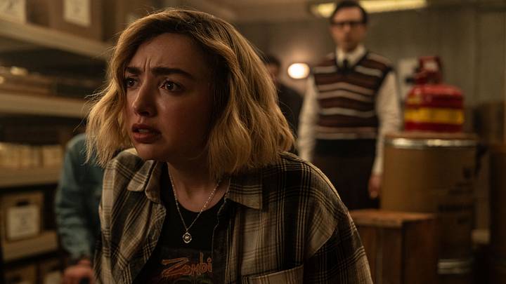 L-R: Peyton List as Maddie Nears and Josh Zuckerman as Mr. Martin in School Spirits, episode 6, season 3, streaming on Paramount+, 2026 L-R: Peyton List as Maddie Nears and Josh Zuckerman as Mr. Martin in School Spirits, episode 6, season 3, streaming on Paramount+, 2026