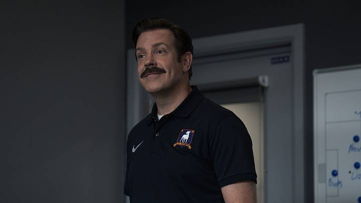 Jason Sudeikis in "Ted Lasso," now streaming on Apple TV.