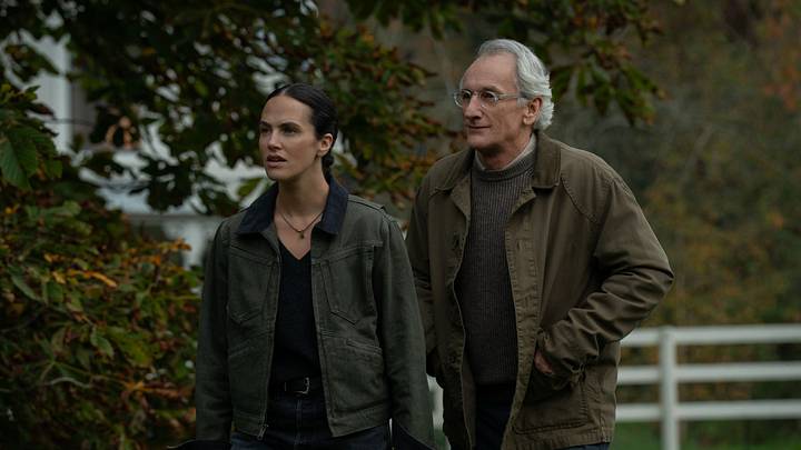 Jessica Brown Findlay and Matt Craven in "Silo," now streaming on Apple TV. Photo courtesy Apple TV Jessica Brown Findlay and Matt Craven in "Silo," now streaming on Apple TV. Photo courtesy Apple TV
