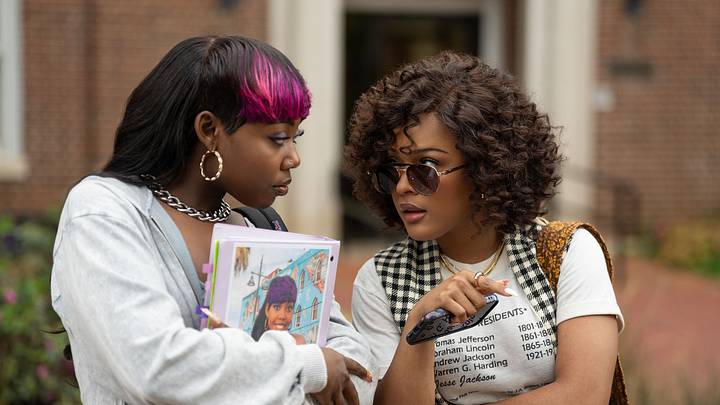 A Different World - Season 1. (L to R) Alijah Kai as Rashida and Maleah Joi Moon as Deborah in Episode 101 of A Different World. A Different World - Season 1. (L to R) Alijah Kai as Rashida and Maleah Joi Moon as Deborah in Episode 101 of A Different World.