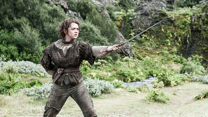 Maisie Williams (Arya Stark) in Game of Thrones season 4. Photograph by Helen Sloan/Courtesy of HBO. Maisie Williams (Arya Stark) in Game of Thrones season 4. Photograph by Helen Sloan/Courtesy of HBO.