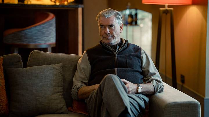 Pierce Brosnan as Conrad Harrigan In MobLand, streaming on Paramount+, 2026. Pierce Brosnan as Conrad Harrigan In MobLand, streaming on Paramount+, 2026.