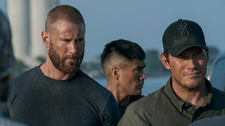 The Terminal List. Tom Hopper (Raife Hastings), Chris Pratt (James Reece) The Terminal List. Tom Hopper (Raife Hastings), Chris Pratt (James Reece)