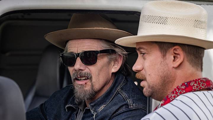 FX's The Lowdown -- "Truth’s Easy" Season 2, Episode 3 -- Pictured: (l-r) Ethan Hawke as Lee Raybon, Rafael Casel as Johnny. CR: Shane Brown/FX FX's The Lowdown -- "Truth’s Easy" Season 2, Episode 3 -- Pictured: (l-r) Ethan Hawke as Lee Raybon, Rafael Casel as Johnny. CR: Shane Brown/FX