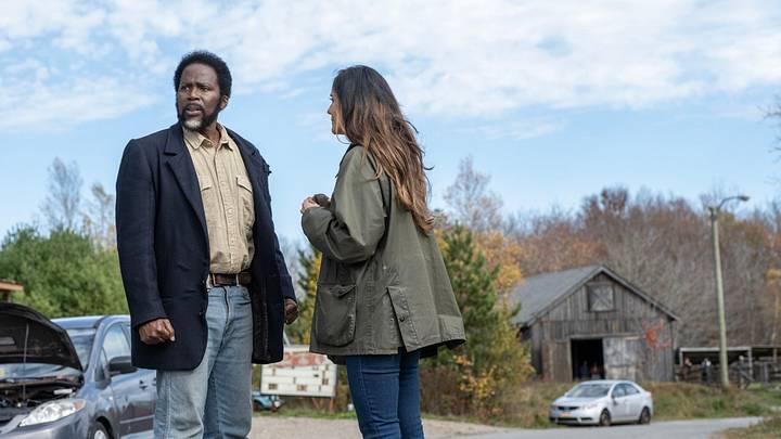 FROM Season 4 Episode 409: The Calm Before. Harold Perrineau as Boyd Stevens, Catalina Sandino Moreno as Tabitha Matthews. Photo: Chris Reardon/MGM+