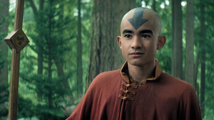 Gordon Cormier as Aang in season 2 of Avatar: The Last Airbender.