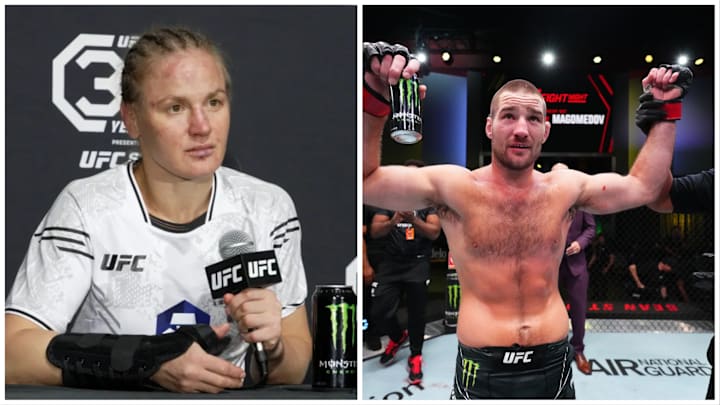 Valentina Shevchenko and Sean Strickland