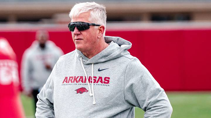 Arkansas Razorbacks defensive coordinator Ron Roberts at spring practice. Arkansas Razorbacks defensive coordinator Ron Roberts at spring practice.