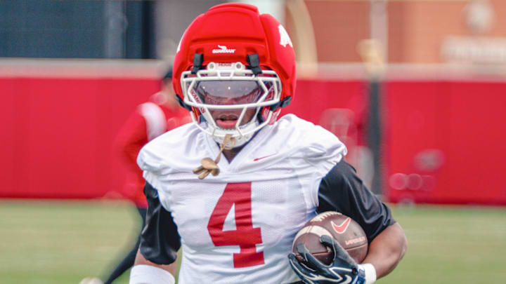Arkansas Razorbacks wide receiver Ismael Cisse during spring practice.
