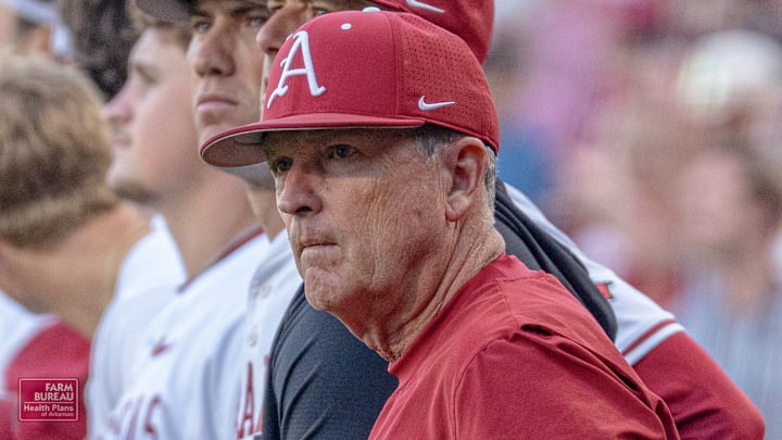 Arkansas Razorbacks coach Dave Van Horn against the Georgia Bulldogs at Razorback Stadium in Fayetteville, Ark.