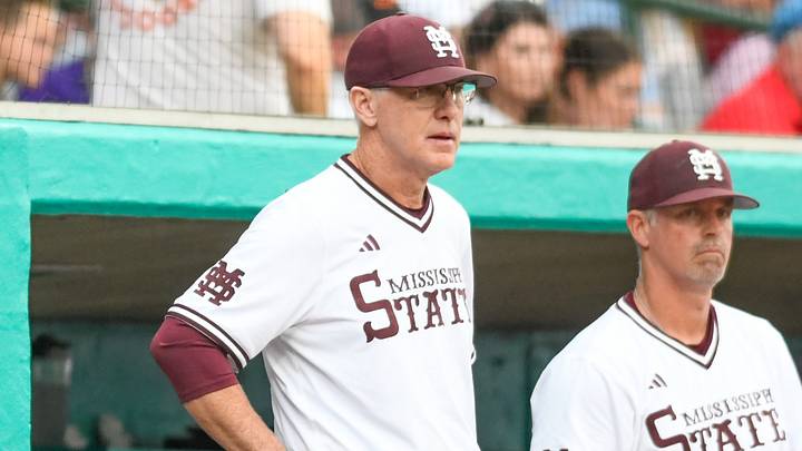 Mississippi State coach Brian O'Connor stands in the dugout at Trustmark Park during the 2026 Governor's Cup. Mississippi State coach Brian O'Connor stands in the dugout at Trustmark Park during the 2026 Governor's Cup.