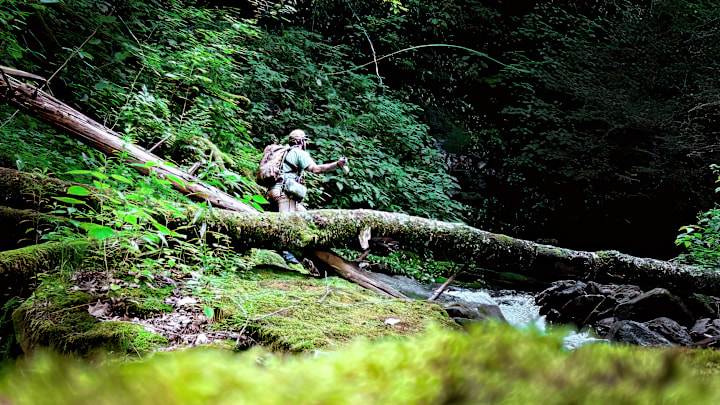 Finding solitude with a fiberglass fly rod.