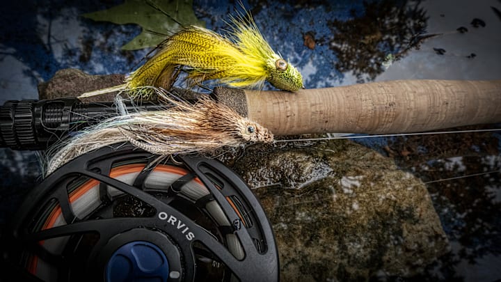 The Drunk and Disorderly streamer, created by Tommy Lynch. The light brown with silver flash, tied by Joe Cermele, is what I had most of my success on. The Drunk and Disorderly streamer, created by Tommy Lynch. The light brown with silver flash, tied by Joe Cermele, is what I had most of my success on.