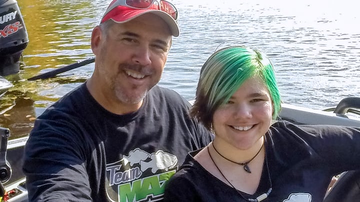 My first bass tournament with my dad on the Mississippi River.