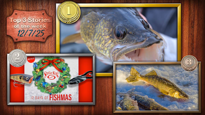The Top 3 Fishing Stories of the Week: First Ice Walleye, Bass Advent Calendar, and Red Lake Ice Guide The Top 3 Fishing Stories of the Week: First Ice Walleye, Bass Advent Calendar, and Red Lake Ice Guide
