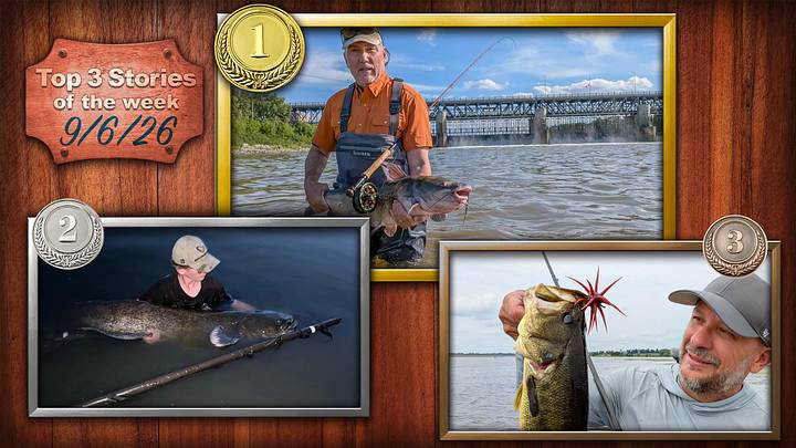 How and Where You Can Catch Big Catfish on a Fly Rod; Teen Angler Lands Back-to-Back Monster Catfish, Including 109-Pound Giant; Berkley’s New ’Moeba Has One Big Advantage Over Other Urchin Bass Baits