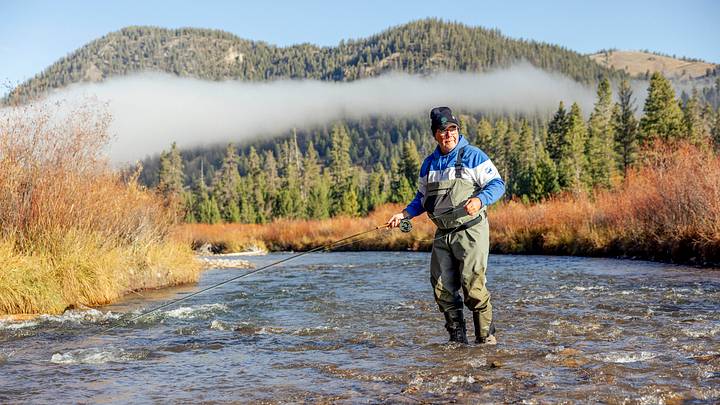 Eddie Russell searches for trout on Montana’s Gallatin River, where finding the right spot proved just as important as it is back home in a Kentucky rickhouse. Eddie Russell searches for trout on Montana’s Gallatin River, where finding the right spot proved just as important as it is back home in a Kentucky rickhouse.