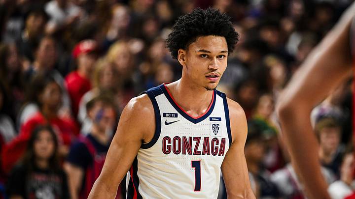 Gonzaga Bulldogs guard Isiah Harwell (1).