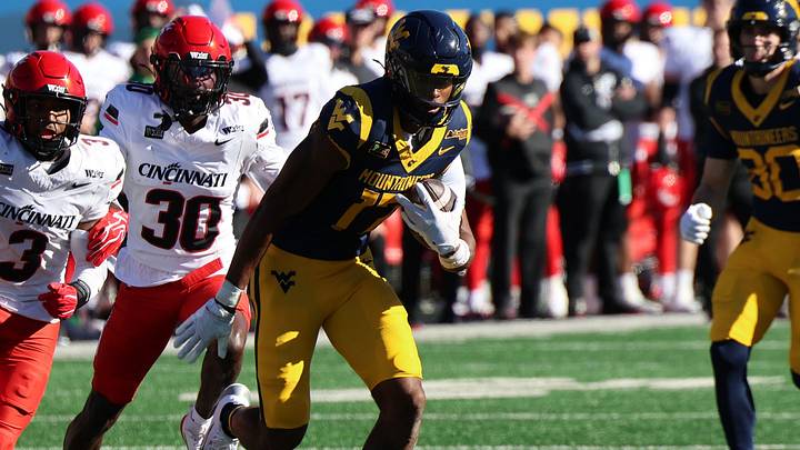 West Virginia University receiver Prince Strachan West Virginia University receiver Prince Strachan