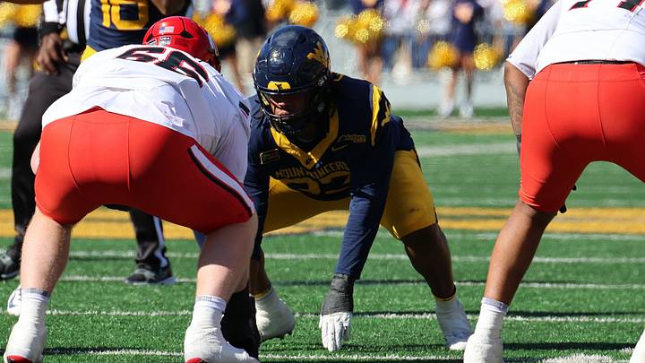 West Virginia University defensive lineman Nate Gabriel West Virginia University defensive lineman Nate Gabriel