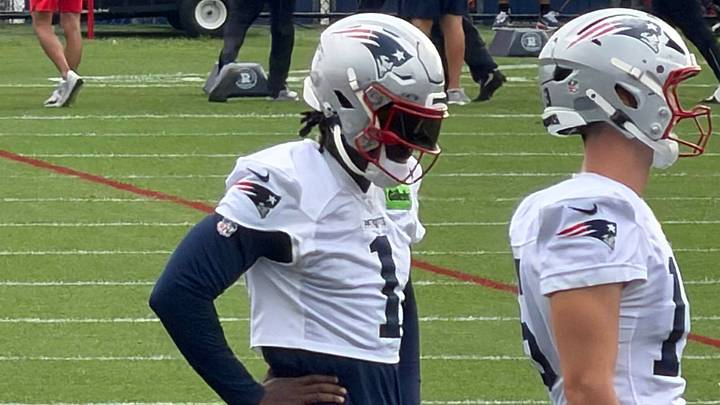 New England Patriots wide receiver A.J. Brown takes part in practice for the first time since September. New England Patriots wide receiver A.J. Brown takes part in practice for the first time since September.