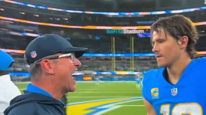 Jim Harbaugh was very excited to beat the Eagles. 