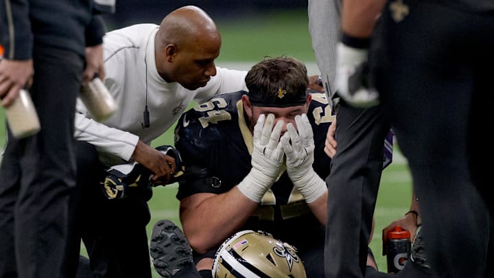 New Orleans Saints offensive tackle Nick Saldiveri 