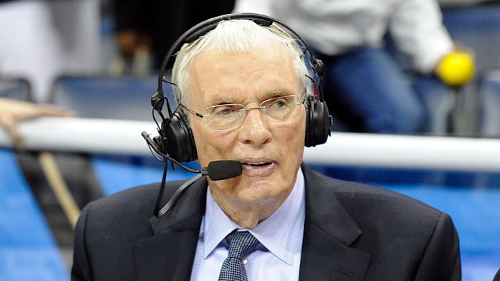 Nov 22, 2013; Memphis, TN, USA; Television analyst Hubie Brown after the game between the Memphis Grizzlies and San Antonio Spurs at FedExForum. San Antonio Spurs beat the Memphis Grizzlies 102-86. Mandatory Credit: Justin Ford-Imagn Images