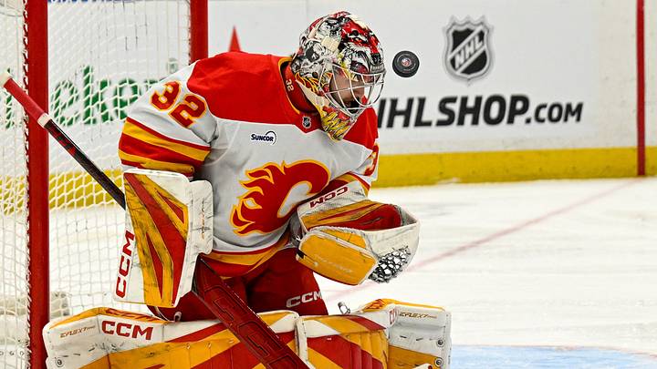 Dustin Wolf of the Calgary Flames Dustin Wolf of the Calgary Flames