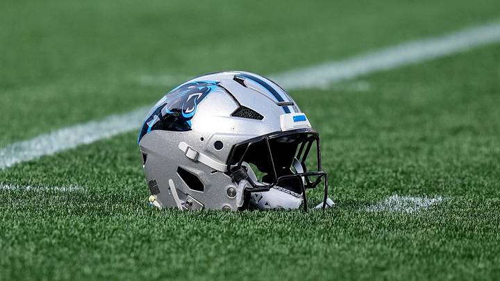 Carolina Panthers helmet during Fanfest 