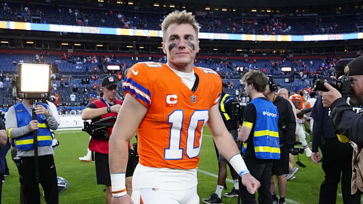 Broncos quarterback Bo Nix saw his season cruelly get cut short after he suffered a fractured ankle in the divisional round win over the Bills.