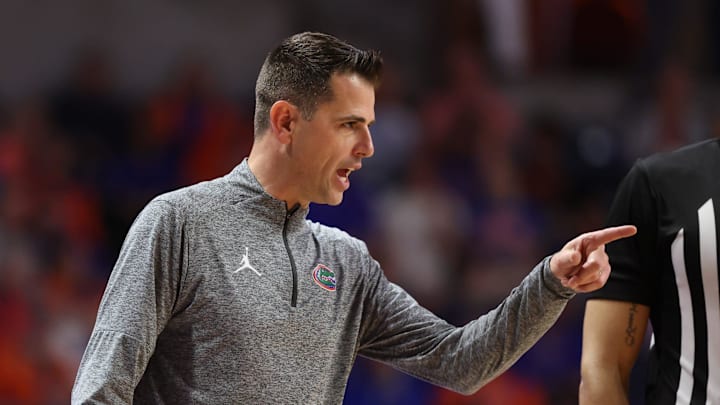 Florida head coach Todd Golden reacts during the second half of an NCAA mens basketball game against Mississippi State at Steven C. O'Connell Center Exactek arena in Gainesville, FL on Tuesday, March 3, 2026. [Alan Youngblood/Gainesville Sun]