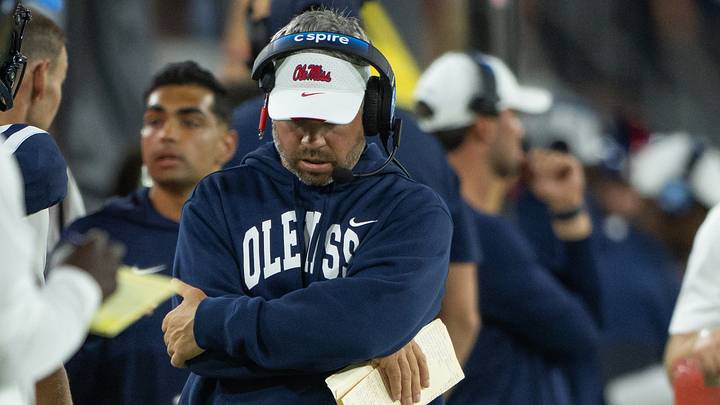 Sep 6, 2026; Nashville, Tennessee, USA; Ole Miss Rebels head coach Pete Golding paces the sideline during the first half at Nissan Stadium. Mandatory Credit: Steve Roberts-Imagn Images Sep 6, 2026; Nashville, Tennessee, USA; Ole Miss Rebels head coach Pete Golding paces the sideline during the first half at Nissan Stadium. Mandatory Credit: Steve Roberts-Imagn Images