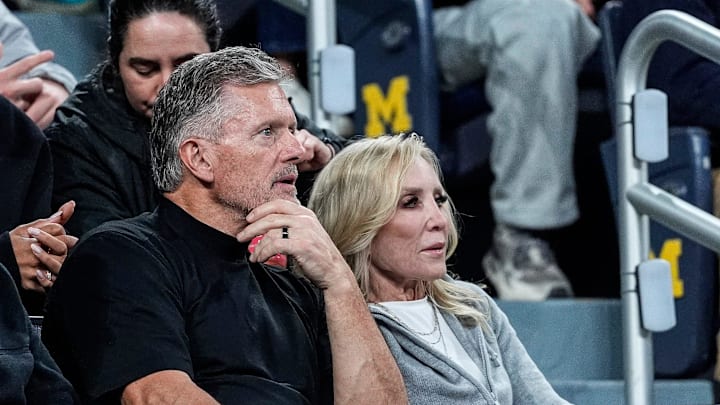 Michigan football head coach Kyle Whittingham watches the game between Michigan and USC during the first half at Crisler Center in Ann Arbor on Friday, Jan. 2, 2026.