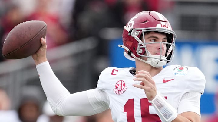 Alabama QB Ty Simpson could be the key to Buccaneers' NFL Draft strategy. Alabama QB Ty Simpson could be the key to Buccaneers' NFL Draft strategy.