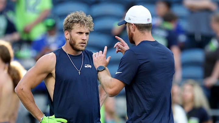 Cooper Kupp and Sam Darnold with the Seattle Seahawks