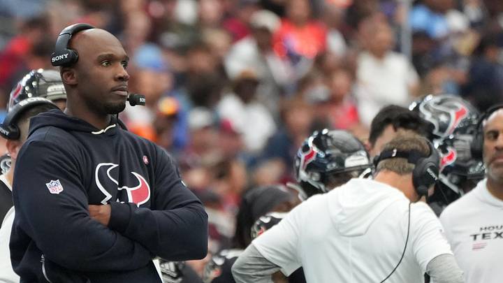 Nov 2, 2025; Houston, Texas, USA; Houston Texans head coach DeMeco Ryans during the second half against the Denver Broncos at NRG Stadium. Mandatory Credit: Sean Thomas-Imagn Images