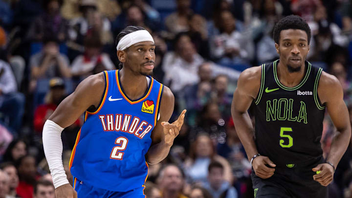Jan 26, 2024; New Orleans, Louisiana, USA; Oklahoma City Thunder guard Shai Gilgeous-Alexander (2)